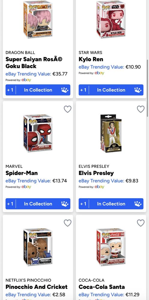 Coleção de Pop Figures