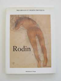 Livro de aguarelas e desenhos eróticos de Rodin