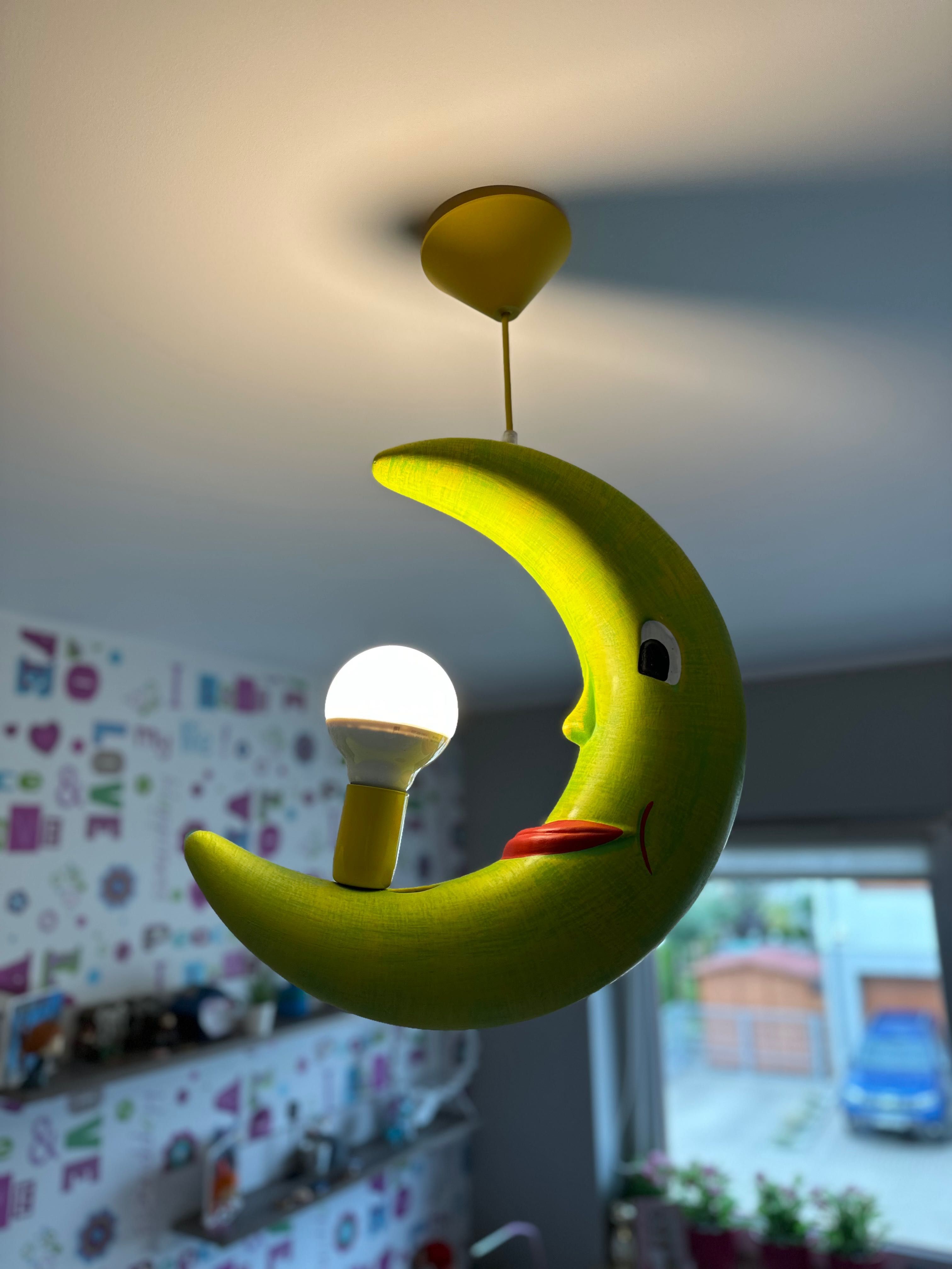 Lampa księżyc dla dziecka / pokój dziecięcy / ceramiczna + Led Ikea