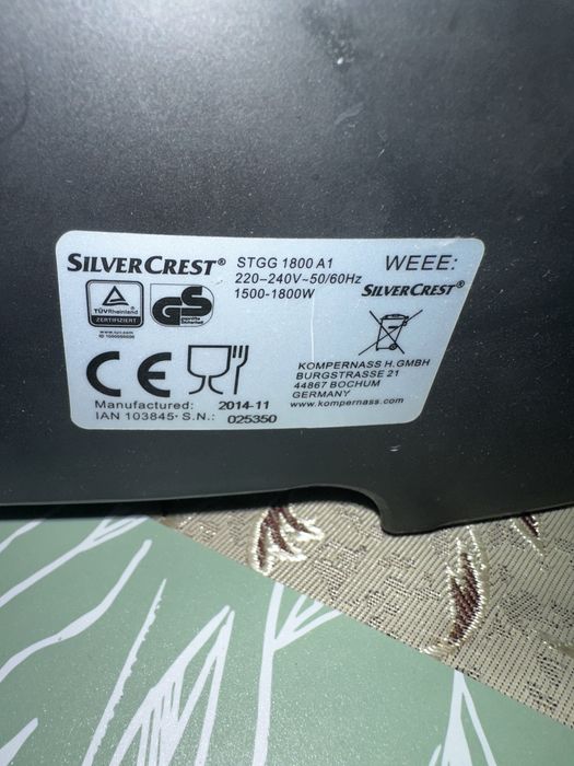 Grill elektryczny silvercrest