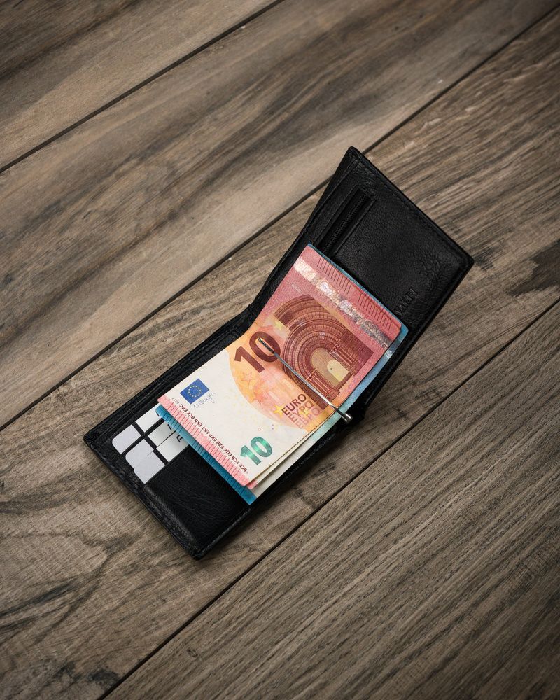 banknotówka męska z zakładkami na karty - cavaldi