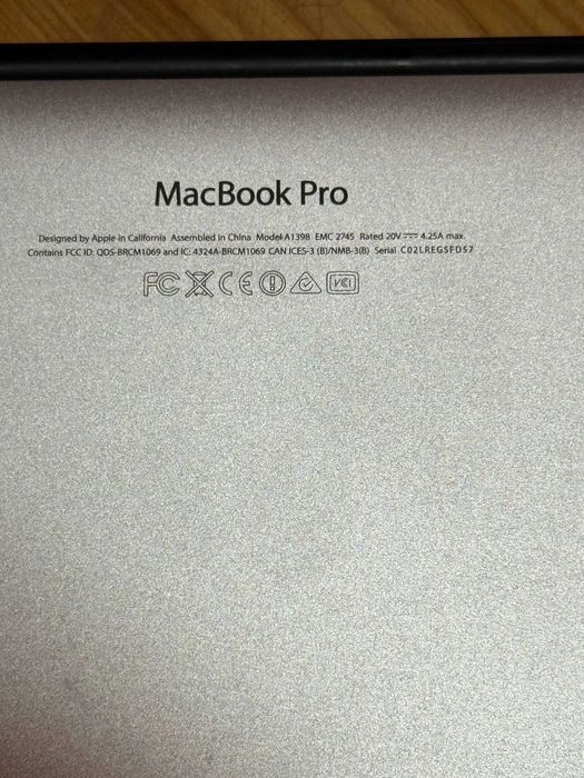 Apple Macbook Pro Retina 15' A1398 Sequoia i7 16/256GB