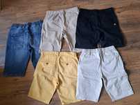5x Spodenki krótkie markowe, bez wad r 152/158