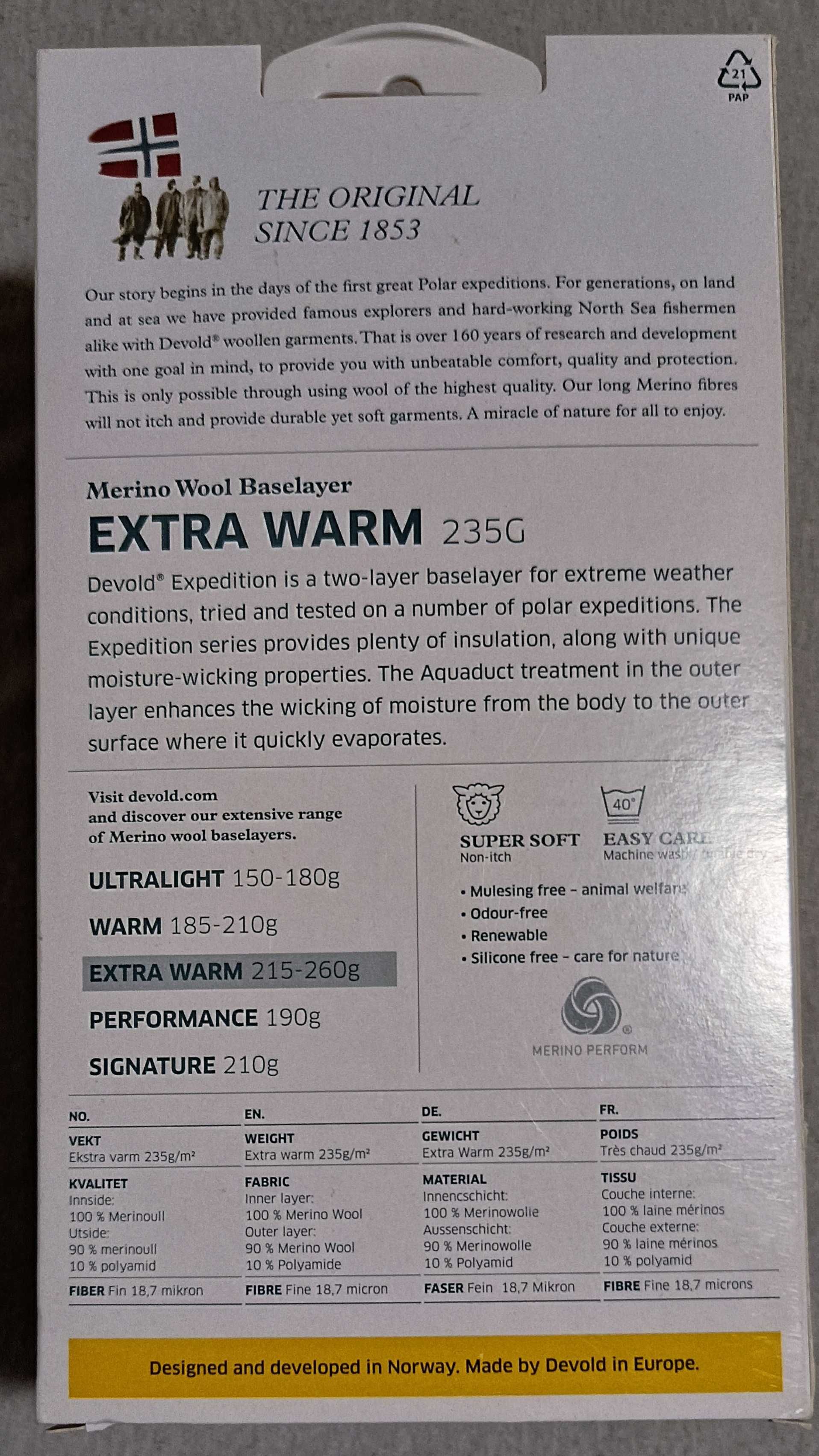 Koszulka Devold Expedition Merino 235 Zip Neck Man S black nowa