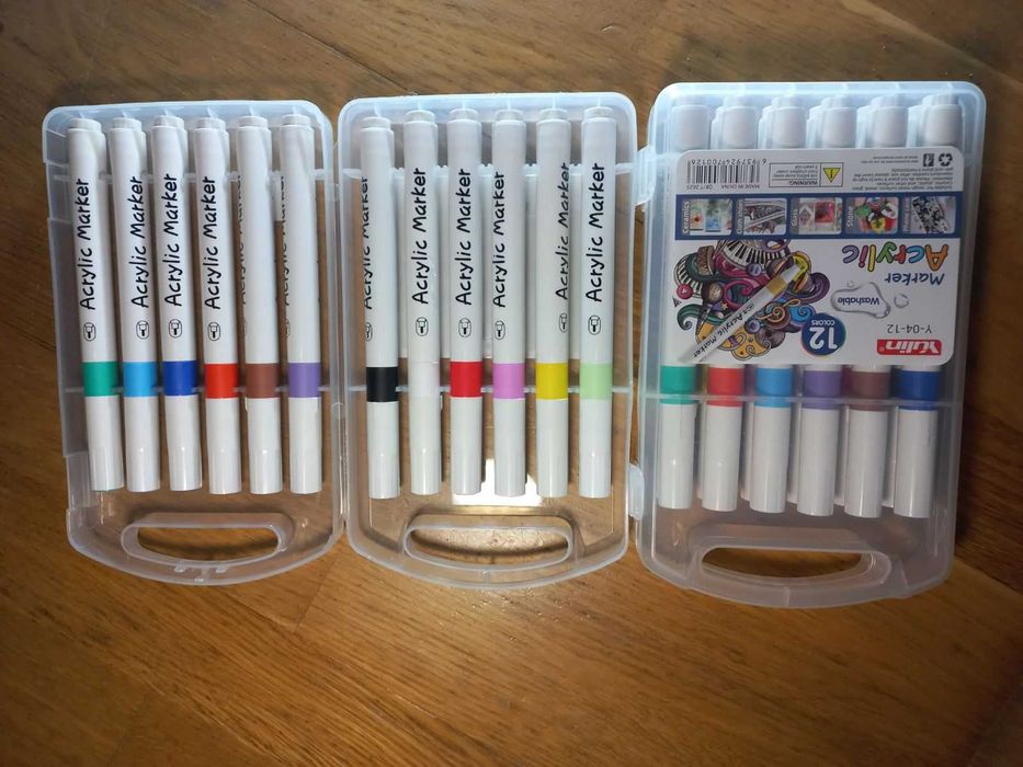 акрилові маркери набір набор акриловых маркеров 12/24/36шт