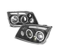 FARÓIS ANGEL EYES PARA VOLKSWAGEN VW BORA 98-05 FUNDO PRETO H1 H1 H3