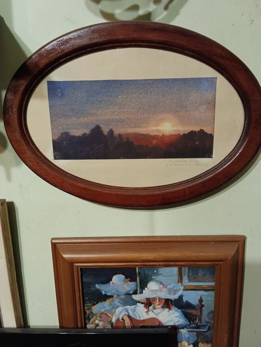 Акварель подписанная Беляева 1973г.