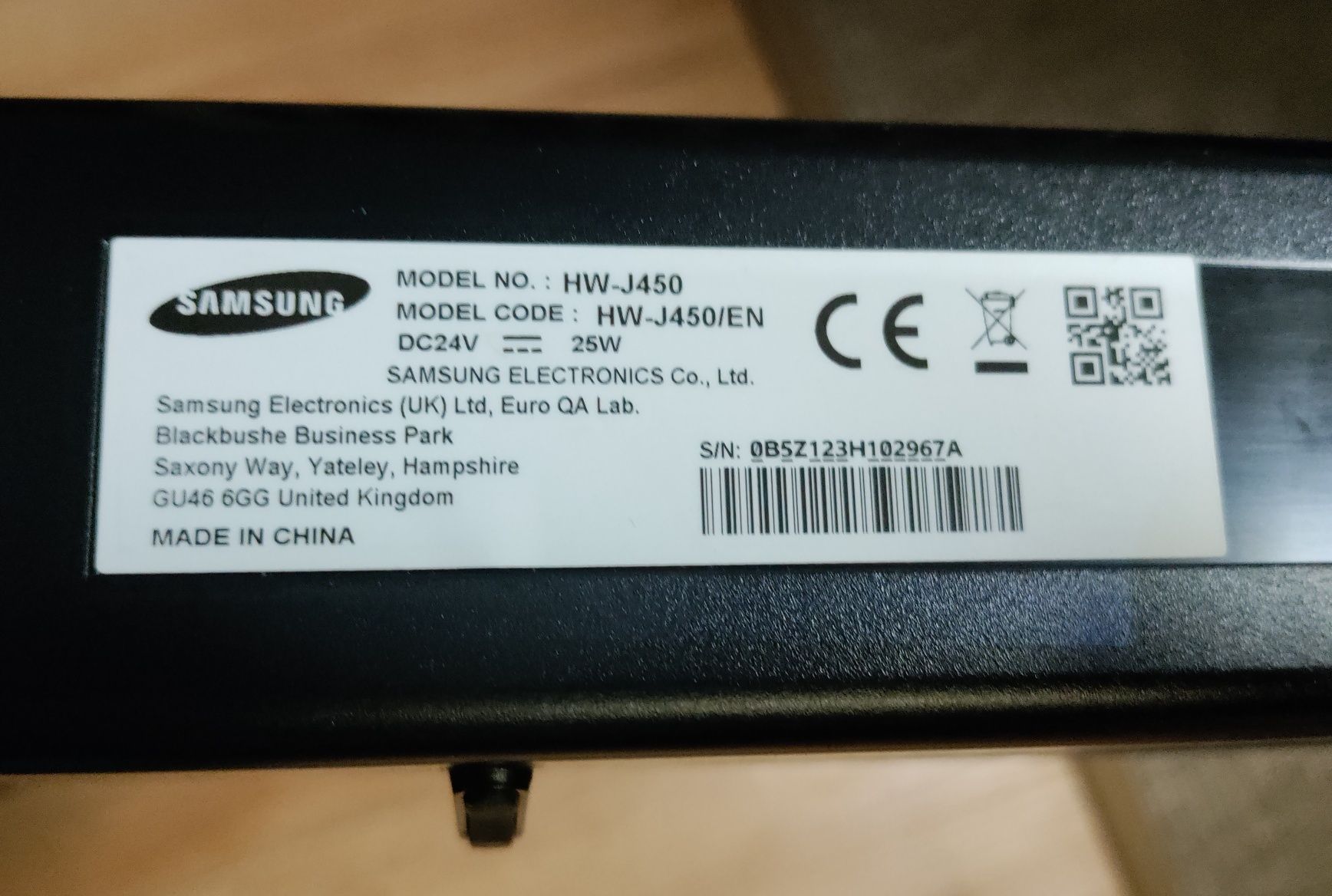 Barra de som Samsung   HW J450