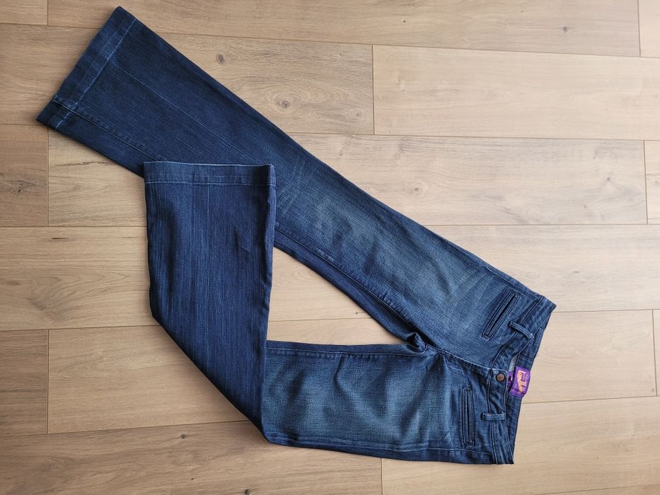 Jeansy dzwony vintage Landlubber kieszenie flared bell bottoms