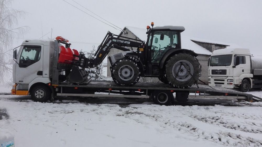 laweta pomoc drogowa koparki ładowarki widlak bus przyczepa domek