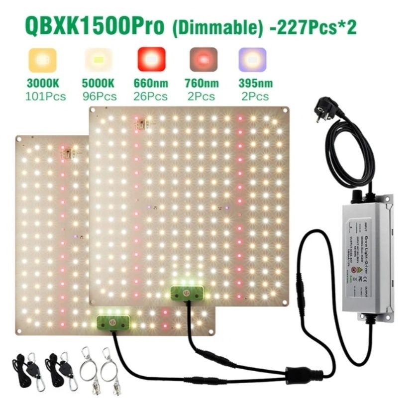 Топовая Фито лампа Quantum board QBX1500PRO Samsung Lm281h+Cree MULTI