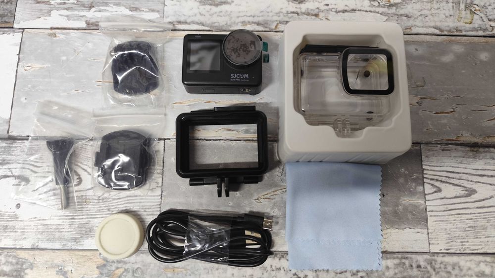 kamera SJCAM SJ10 Pro Dual Screen 4k 60fps - fajny zestaw