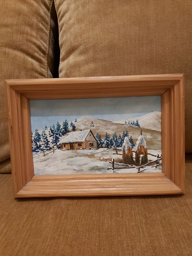 Картина "Зима" мальована