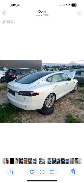 Tesla S85D Performance 772Ps Na Części Pneumatyka PPSW BIAŁA Radary Au