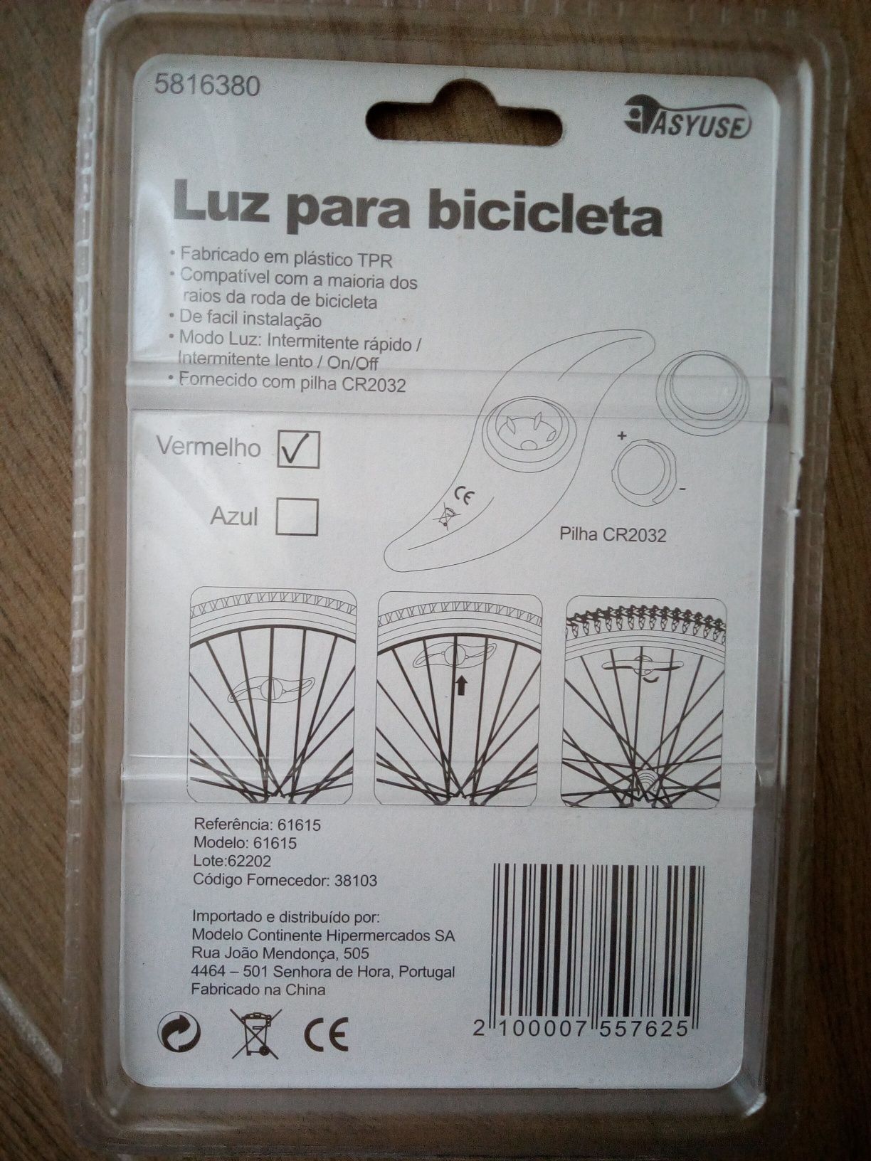 Luz para roda de bicicleta