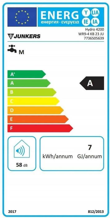 Podgrzewacz gazowy Junkers WR 9-4 KB HYDRO/ Junkers WRD 9-4 KB HYDRO
