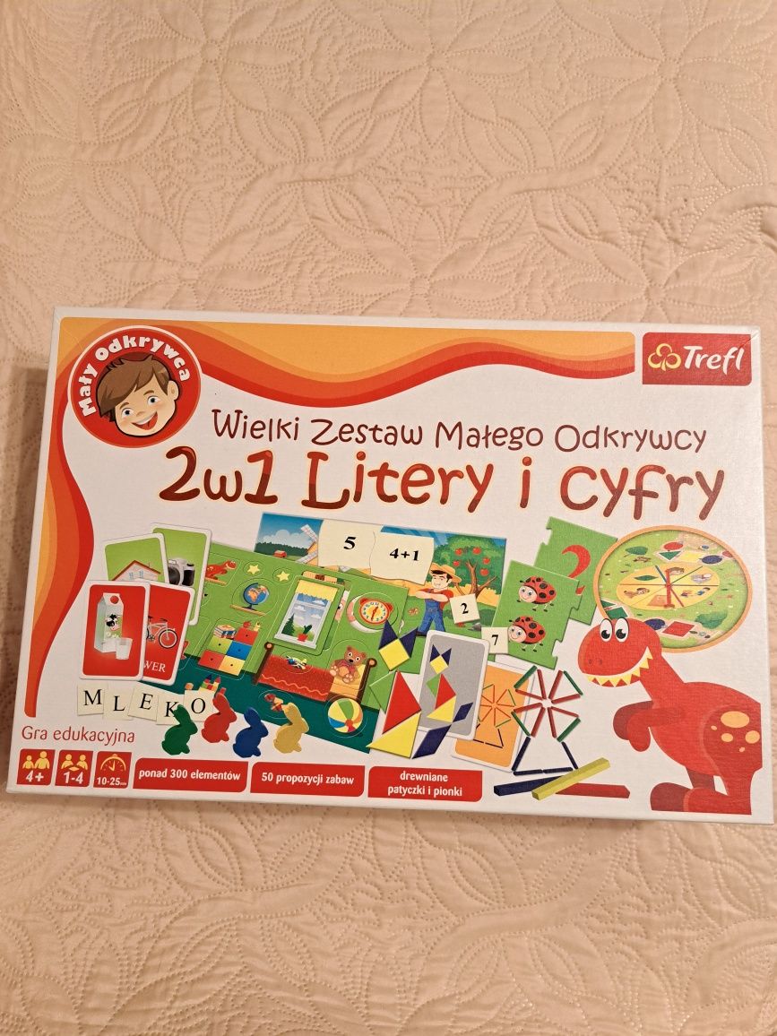 Wielki Zestaw Małego Odkrywcy 2w1 Litery i Cyfry Trefl 4+.