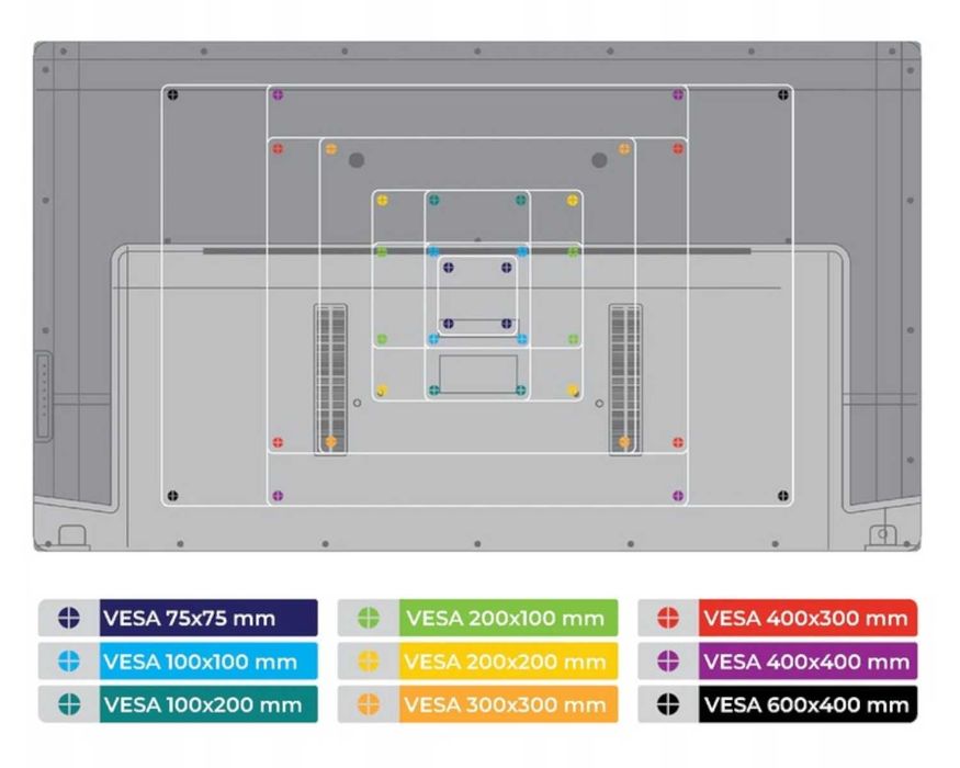 WYTRZYMAŁA Podstawka Uchwyt TV LCD LED 36-75" Stalowa ZESTAW Wysyłka24