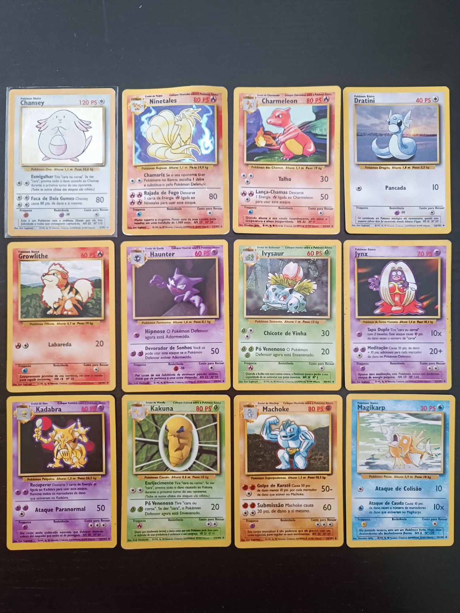 Cartas Pokémon base set / jungle / fossil
