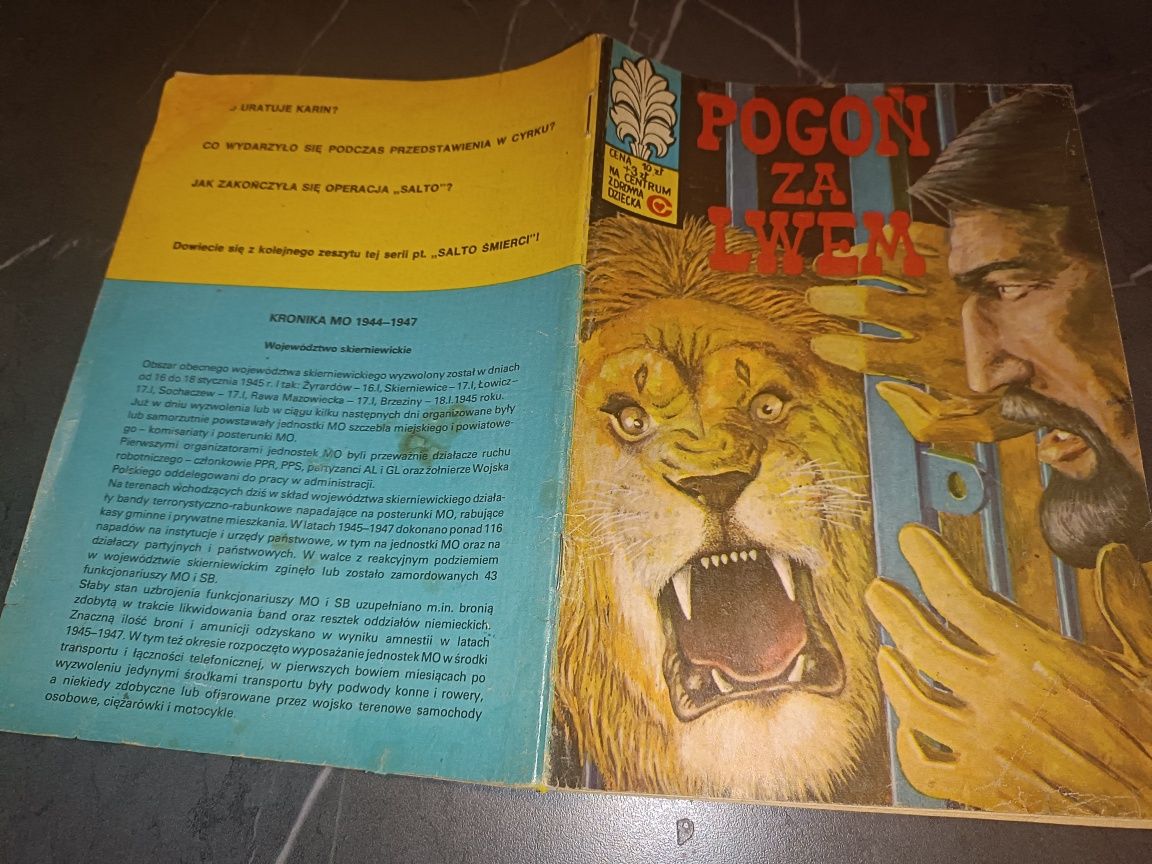 Komiks Kapitan Żbik Pogoń za lwem