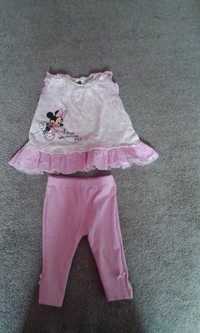 Letni Komplet Minnie 3-6m, bluzka, spodnie