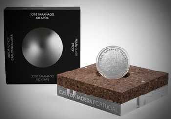 PORTUGAL - Moeda 2.50€ PRATA José Saramago 100 Anos - proof