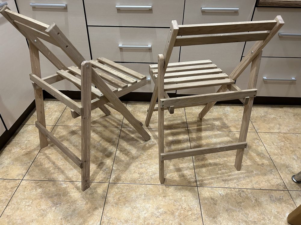 Розкладні дубові стільці, раскладные стулья