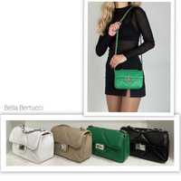 Зелена шкіряна італійська сумка натуральна шкіра сумочка Італія