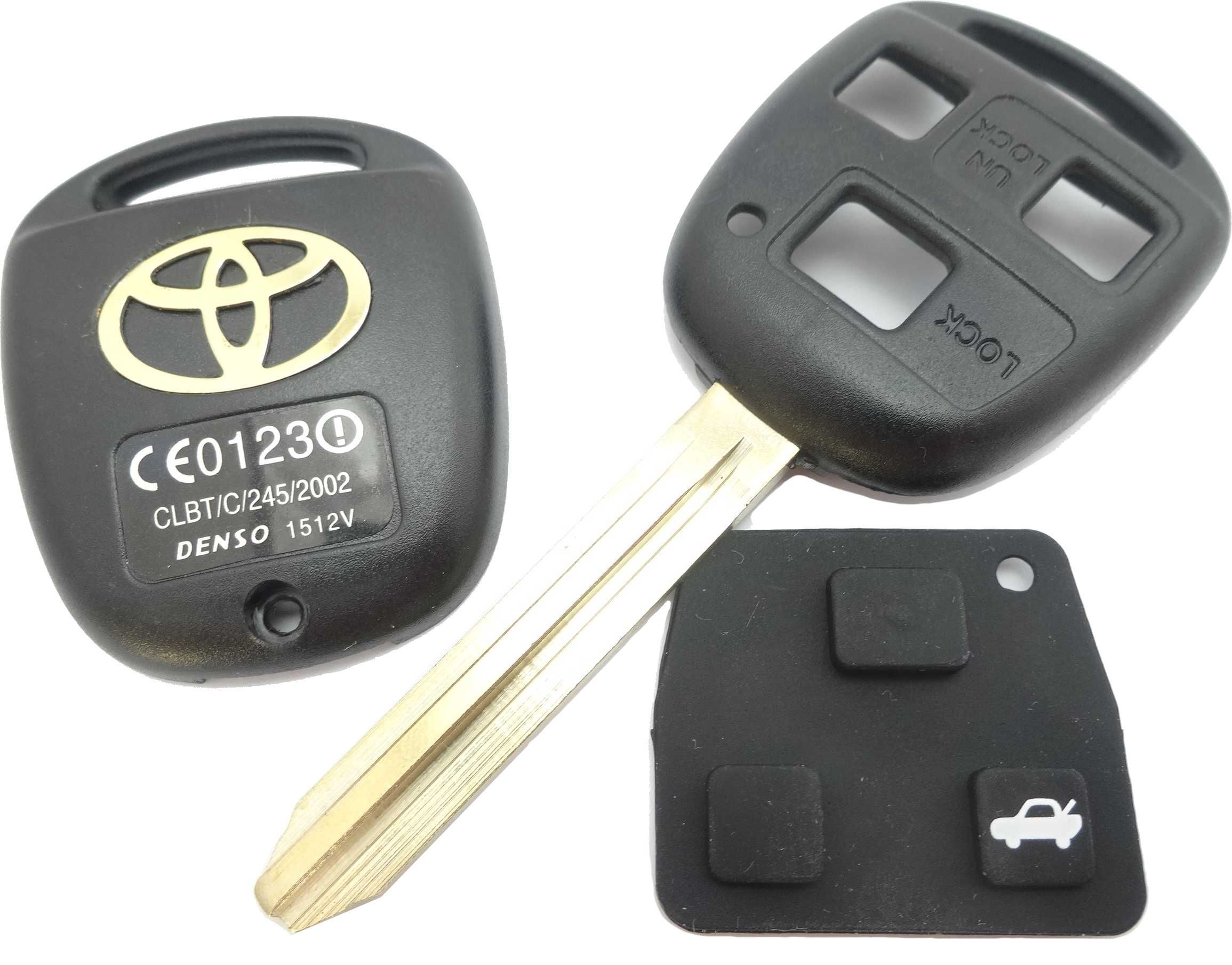 TOYOTA Avensis Yaris COROLLA RAV4 Aygo Kluczyk Pilot Obudowa LOGO 3p
