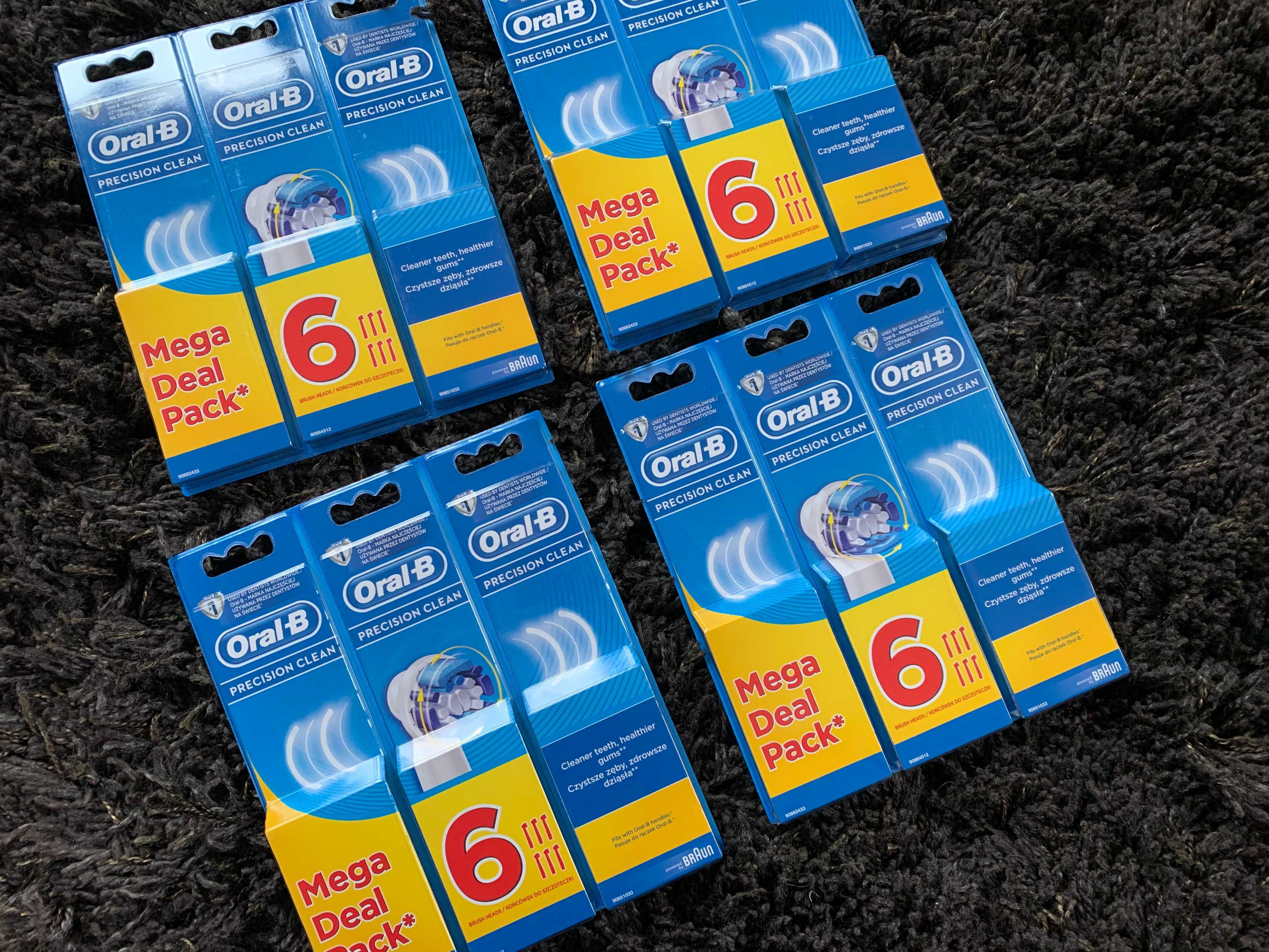 Końcówki Oral-B ORYGINALNE EB20 Precision Clean 6 sztuk Mega Deal Pack