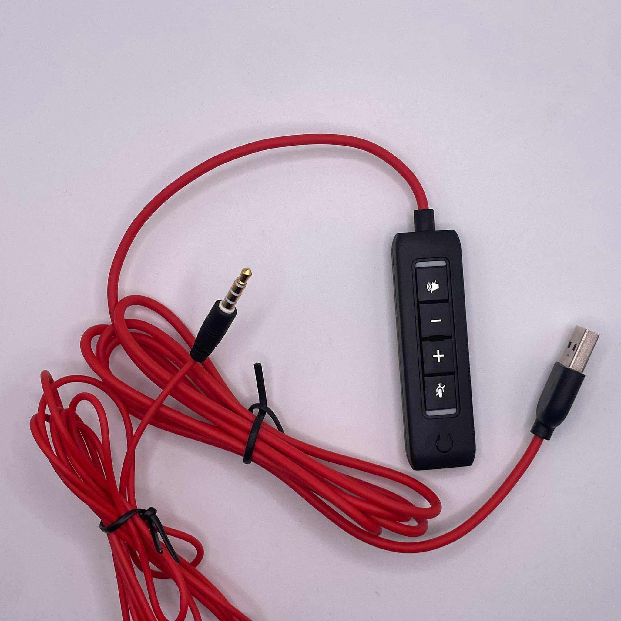 BINNUNE Zestaw słuchawkowy przewodowy z mikrofonem USB (8.2)