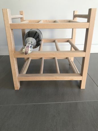 Regał półki na wino przechowywanie drewno IKEA