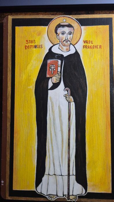 Do sprzedania ręcznie robiona na drewnie Ikona św. Dominika.