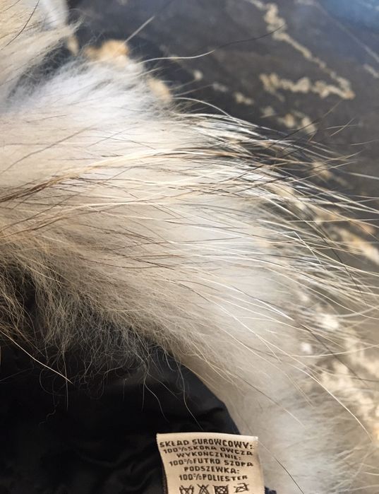 WITTCHEN piękna czapka z futra szopa i skóry owczej