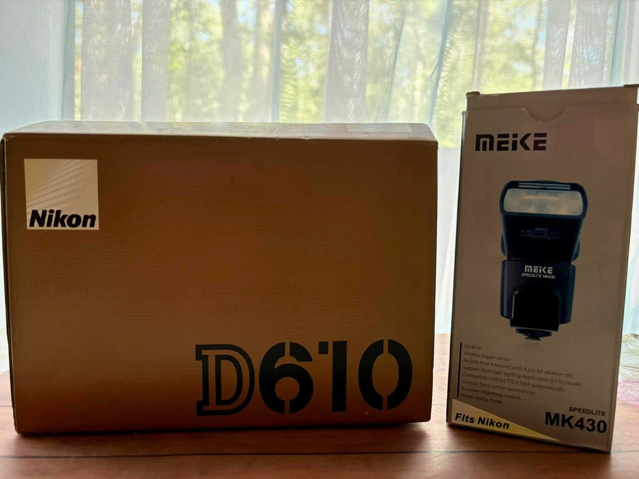 Nikon D610 w komplecie z obiektywem
