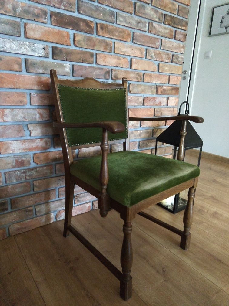 Krzesło fotel styl Ludwik retro loft