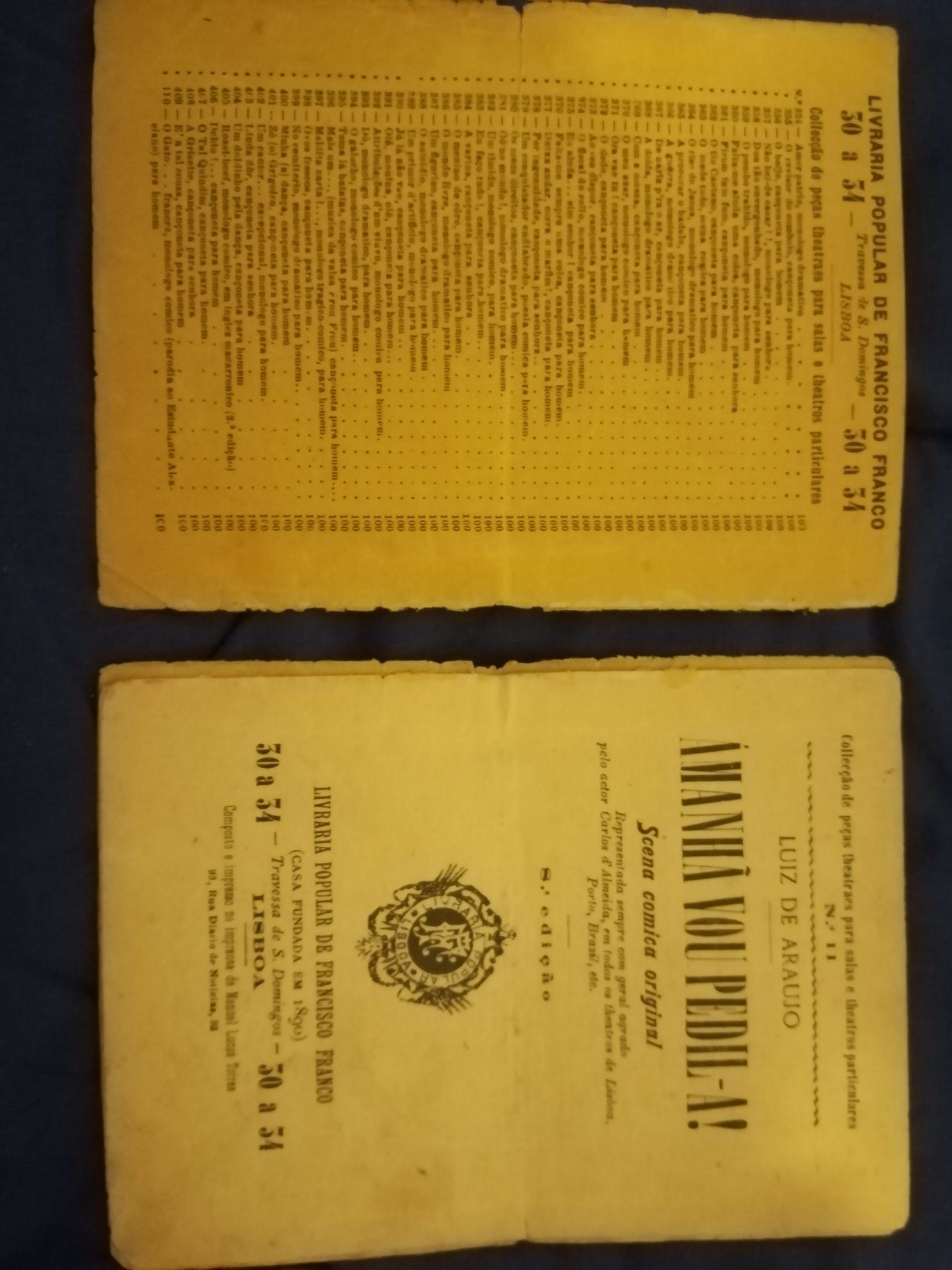 Antigo conjunto de peças Teatrais (com mais de 100 anos)