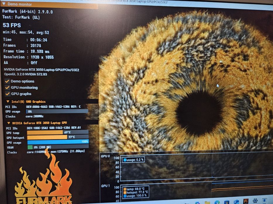 Laptop gamingowy MSI Thin RTX 3050 i5 12th SSD 512GB RAM 16GB