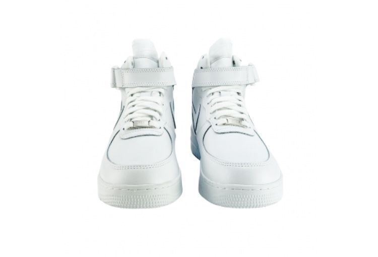 Nike Air Force 1 Mid White 2 Winter с мехом
