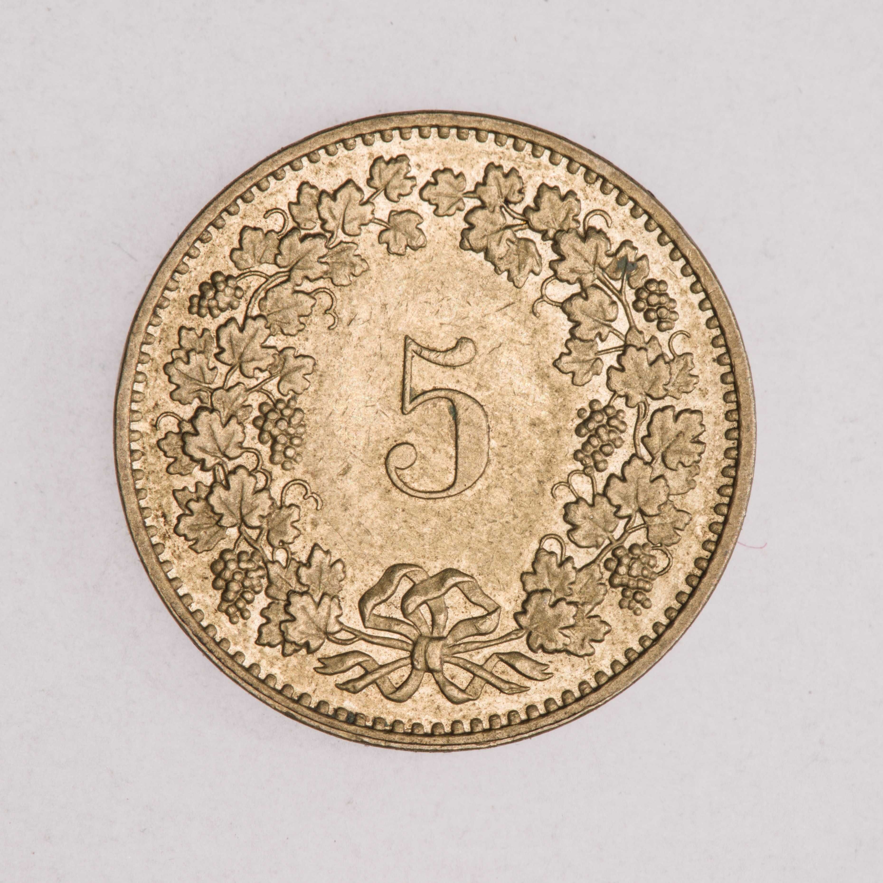 Szwajcaria - zestaw 4 monet 5, 10, 20 rappen 1/2 Fr