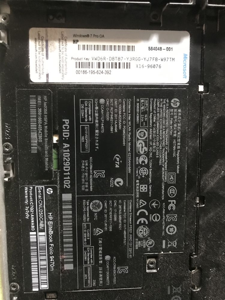 Ноутбук HP на запчасти или ремонт