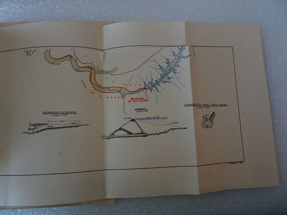 Raro livro Barragem Salazar e obras de rega do Vale do Sado - 1949