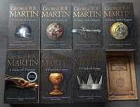 George R.R. Martin - Game of Thrones - 7 books + Map - j. angielski