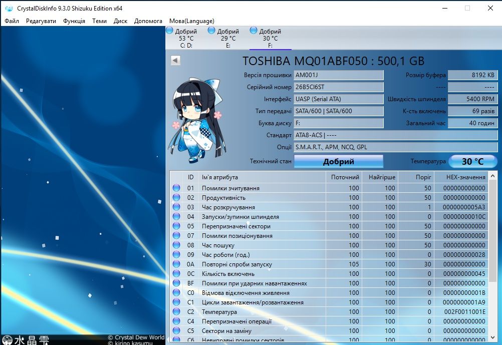Зовнішня HDD кишення iDsonix (Toshiba) на 500 гб