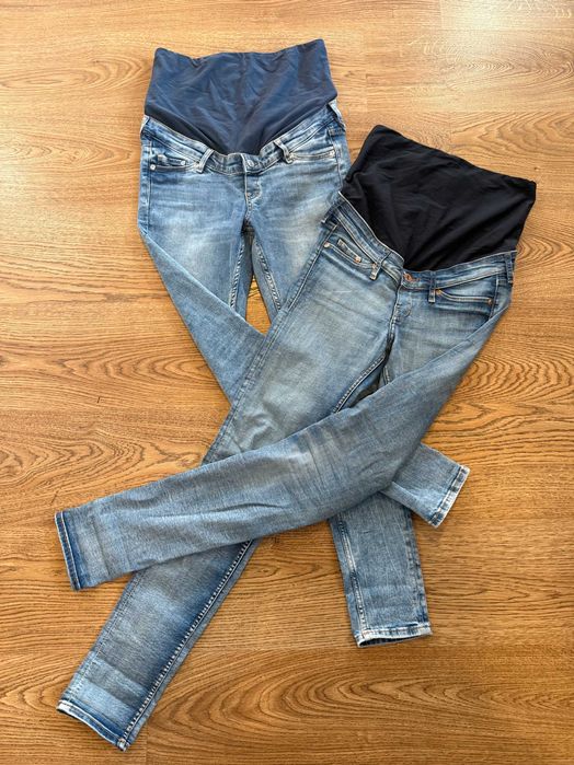 H&M spodnie jenasowe ciążowe używane 2 pary