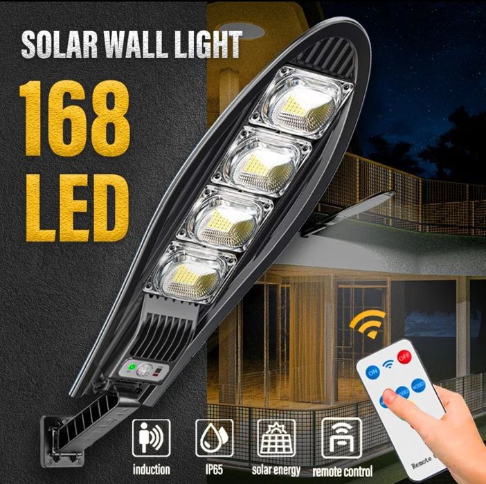 Luz solar 168 leds