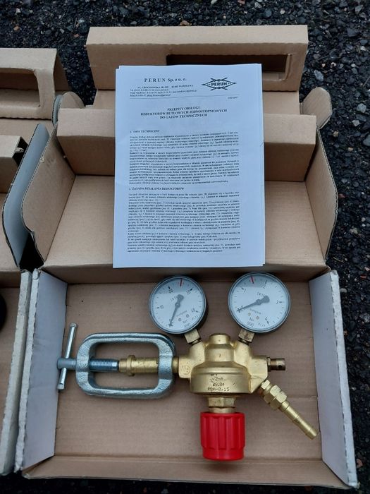 Nowy reduktor butlowy jednostopniowy PERUN RBA-0,15 acetylen