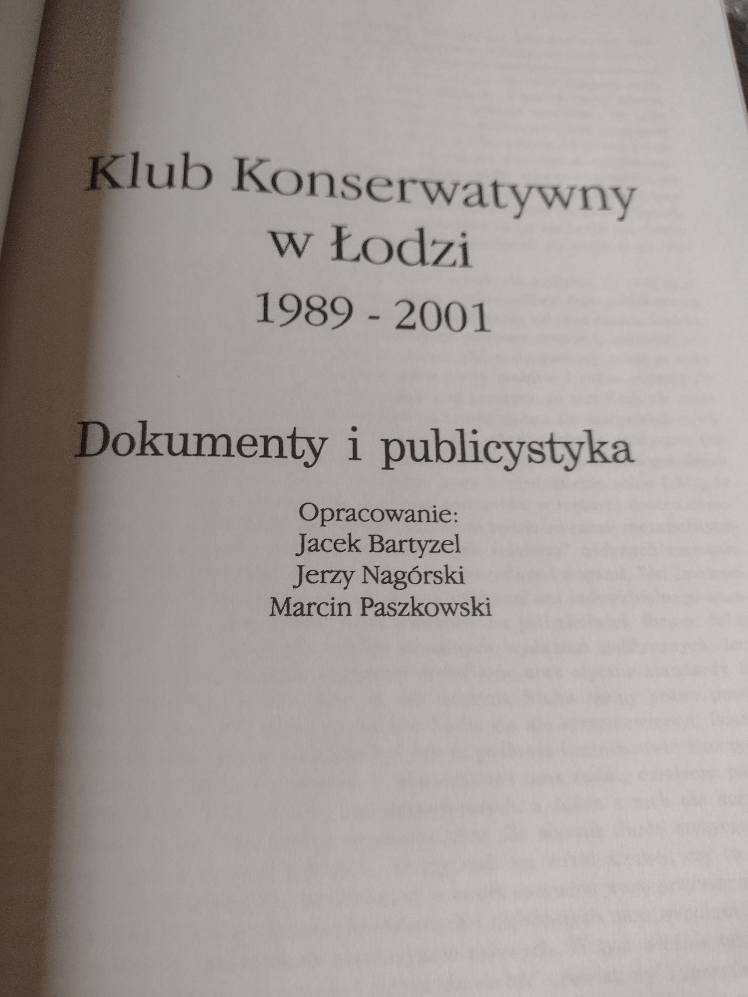 Praca zbiorowa Klub Konserwatywny w Łodzi