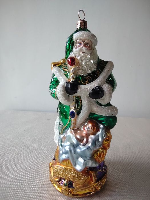 Ozdoba choinkowa dekoracja bombka św Mikołaj Radko kolekcja