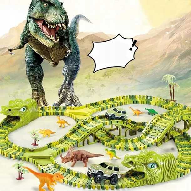 Twórz WŁASNE Trasy z MEGA TOREM Z Dinozaurami 270 elementów